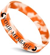KUCLIN 50Pcs Custom Rubber Silicone Wristbands