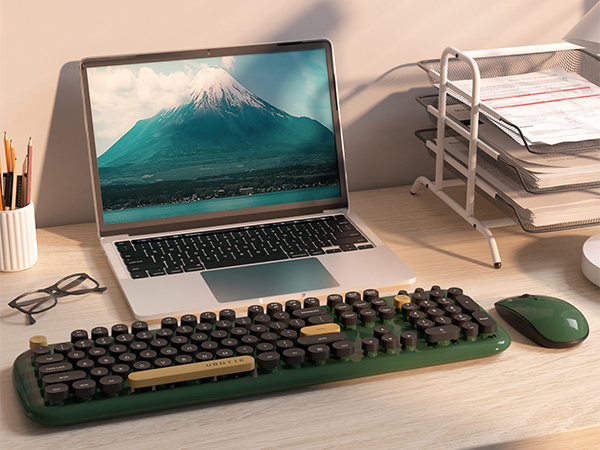 colorful wireless keyboard and mouse