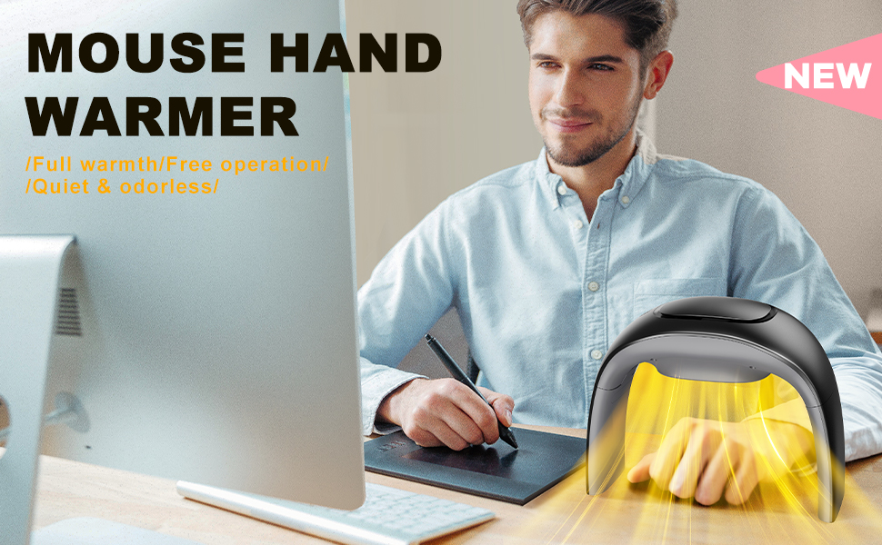 Nauttxon black desk mouse pad hand warmer for men