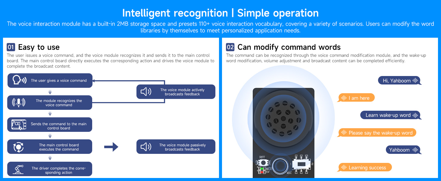 AI voice interaction module Customized voice command development