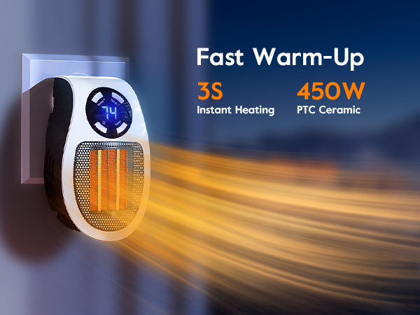 plug in heater wall outlet heater wall plug heater small heater mini heater space heater bathroom