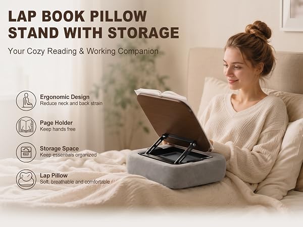 Lap Book Pillow Holder