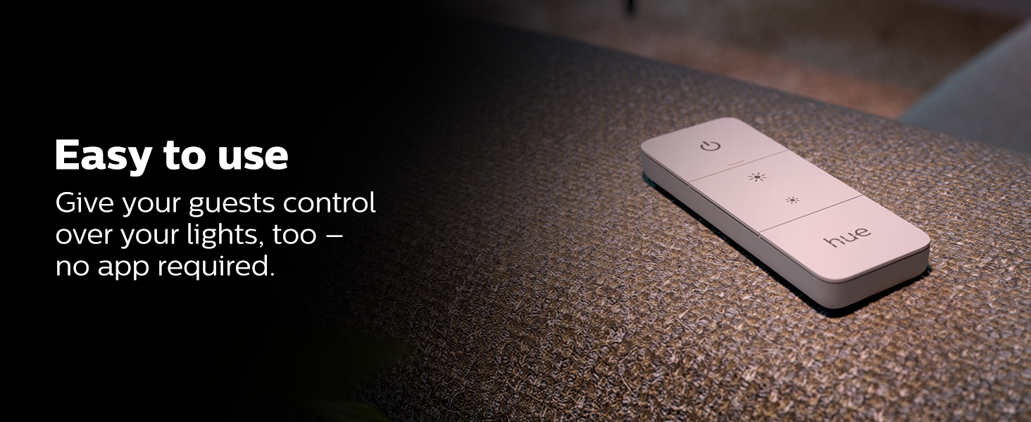 Philips Hue;Dimmer Switch;Wall switch;Dim;Brighten;On/off;smart home;smart lighting;app control