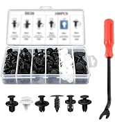 wipcowi 100 PCS Car Rivets Fasteners Kit, Multi-size Bumper Retainer Clips with 6In Removal Tool,...