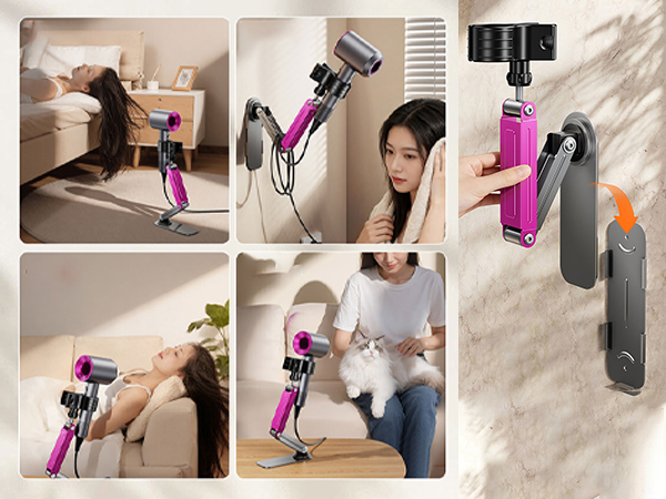 Hands-free hair dryer stand