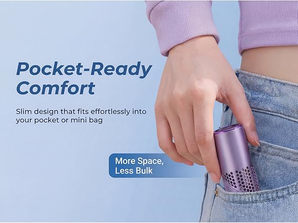 portable fan for makeup routine with gentle airflow control to help set makeup comfortably