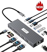 Acer Docking Station 3 Monitors with 3 HDMI, 13-in-1 USB C Hub for Laptop with 4K@60Hz HDMI, 1 Gb...