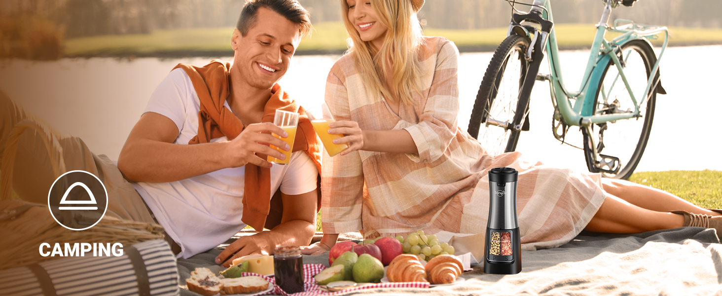 electric salt and pepper grinder set rechargeable