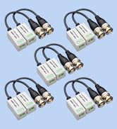 5 Pairs (10PCS) Passive Video Balun Connector, HD Mini CCTV BNC Video Balun Transceiver Transmitt...