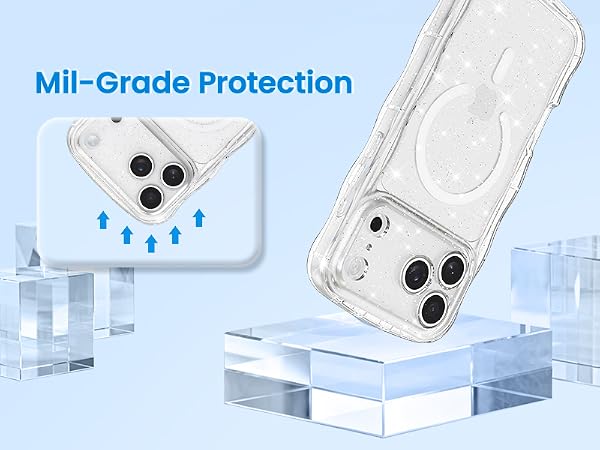 crystal Clear case transparent case magnetic case glitter case Glossy case cute case aesthetic case