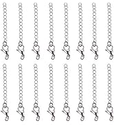 PH PandaHall 20pcs 304 Stainless Steel Necklace Extenders, 2.2 Inch Bracelet Extender Chain Jewel...