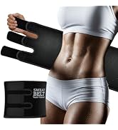 NEWCOO Sweat Waist Trainer For Women Men Waist Trimmer Sweat Belt Band Stomach Wrap Faja For Work...