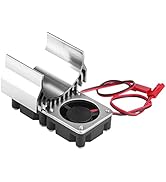 Aluminum Alloy RC Electric Motor Heat Sink,plplaaoo Model Accessory Heat Sink with Cooling Fan fo...
