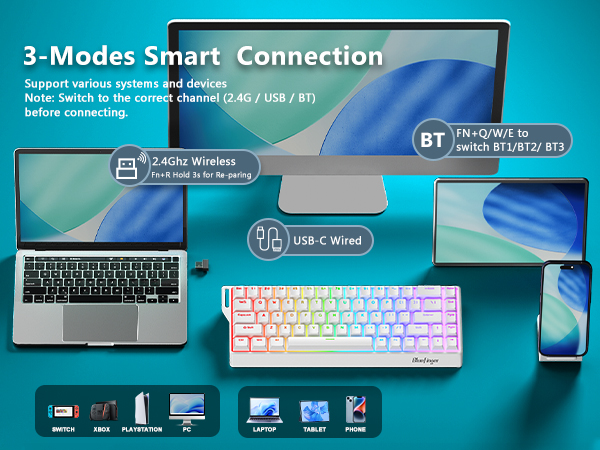 Small keyboard Mini keyboard bluetooth gaming keyboard mechanical keyboard