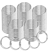 60pcs Key Rings Teenitor Split Key Ring, Keyring for Crafts 1 inch Keychain Rings Buls for Craft,...