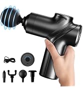 LEERCON Massage Gun Deep Tissue Mini Muscle Massager for Pain Relief, Black | Small Portable Hand...