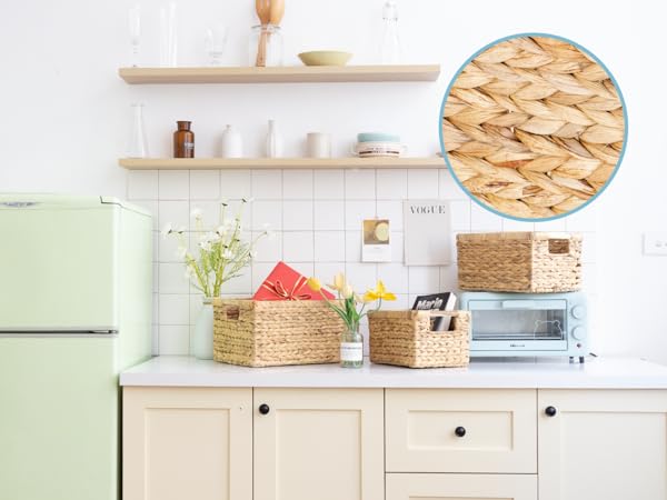 Natural material is the main ingredient that creates rectangular baskets wicker