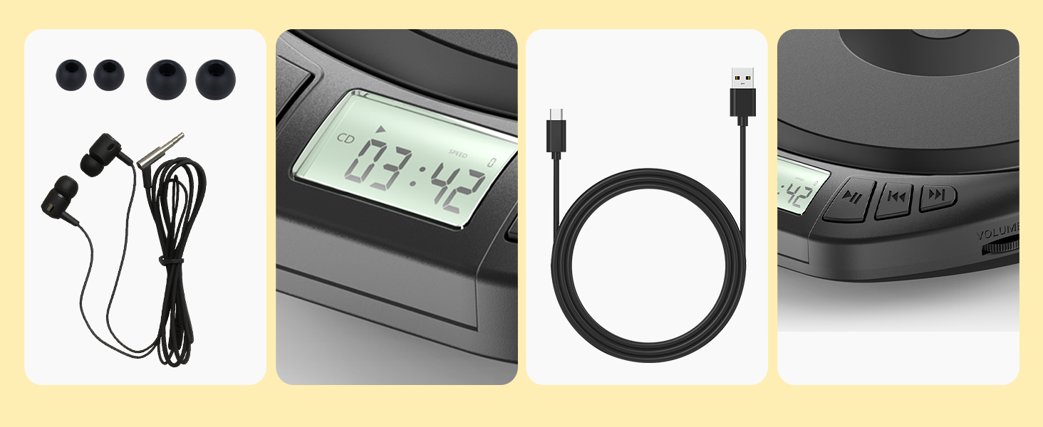 portable cd player with headphones