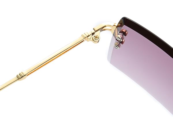 Retro Rimless Rectangle Sunglasses