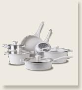Country Kitchen Non-Stick Cast Aluminum Cookware Set - Durable Kitchen Cookware for Everyday Cook...