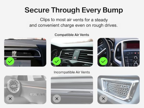 Wireless Charging Car Vent Mount