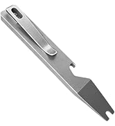 TC4 Titanium EDC Pry Bar with Belt Clip, Practical Multitool for Opening &amp; Scraping | Bottle Open...