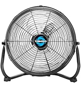 Tornado 12 Inch High Velocity Metal Floor Fan, 3-Speed Powerful Cooling for Industrial, Commercia...