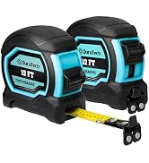 DURATECH Magnetic Tape Measure 12FT with Fractions 1/8, 2 Pack Retractable Measuring Tape, Easy t...