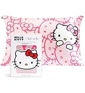 Kitsch x Hello Kitty (Pink Kitty Faces) - Satin Pillowcase with Zipper for Hair and Skin, Softer ...