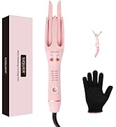 SIQUER Automatic Curling Iron - 1 1/4 inch Anti-Tangle Auto Curling Wand with 10s Timer 5 Tempera...
