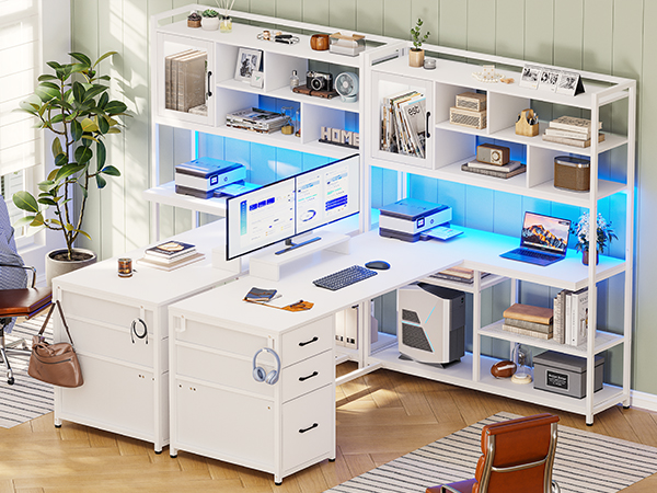 l shaped desk with storage