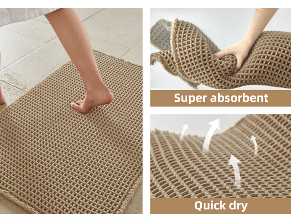 waffle bath mat
