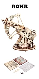 ROKR 3D Wooden Puzzles Marble Run Set - Mechanical Model Kit for Adults DIY Roller Coaster Toys Gift...