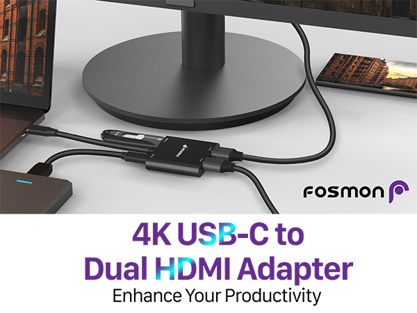 4k usb c to dual hdmi adapter