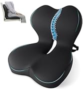 XZdream Memory Foam Seat Cushion,Office Chair Cushion with Lumbar Support for Back Pressure Relie...