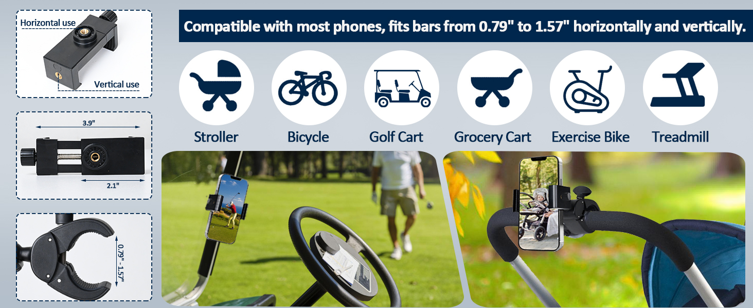 stroller phone holder mount