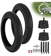 WEIYINGSI 14 Inch Bike Tire, 14x1.95/54-254 Tire and 14x1.75/2.125 Inner Tube with 32MM Schrader ...