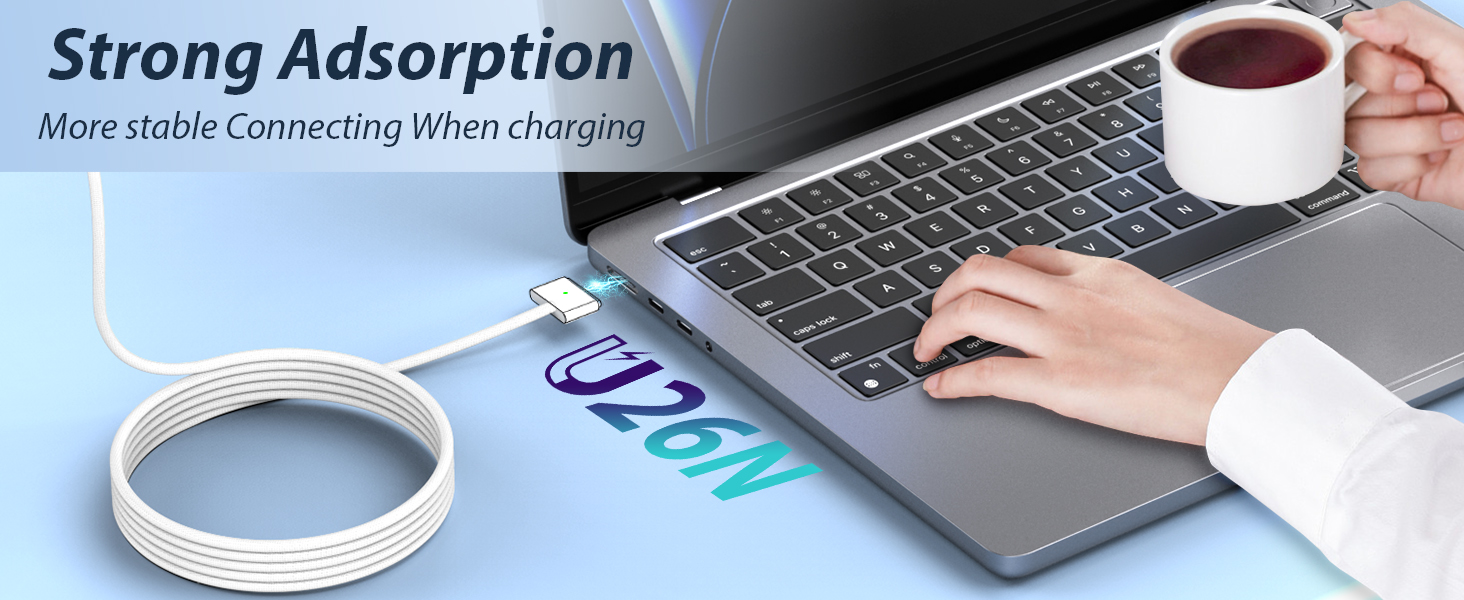 140W Charger for MacBook Pro 16 14 inch Mac Air 15 13 inch M1–M4 Magnetic 3 Cable LED Applicable