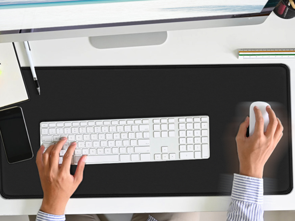 Extended Gaming Mouse Pad with Stitched Edges,