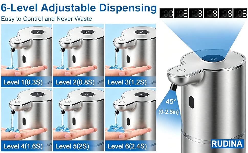6 Level Adiustable Soap Dispenser