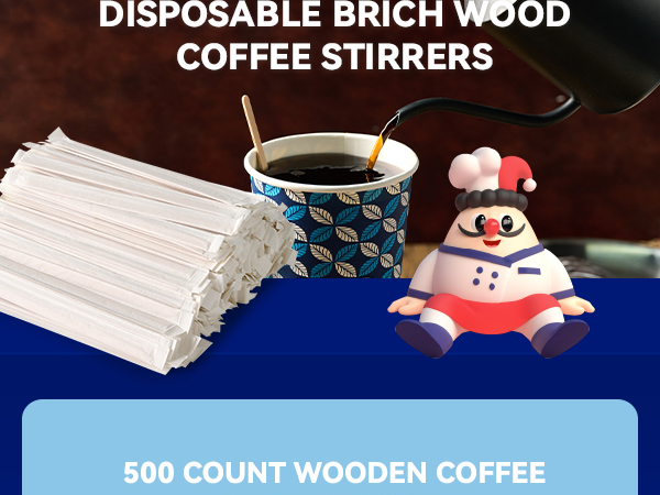 wooden coffee stirrers 7 in