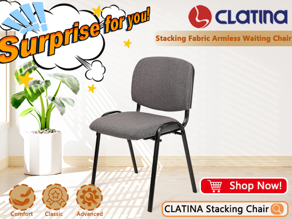 Stackable Waiting Room Chairs CLATINA Stackable Armless Waiting Chairs Conference Guest Reception 