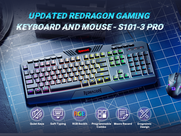 S101 Redragon gaming Keyboard and mouse combo
