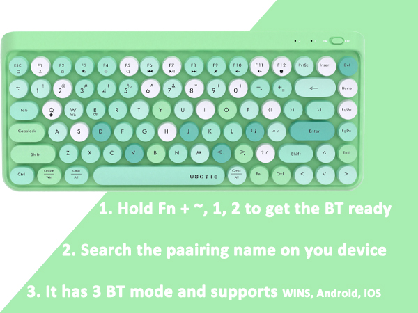 green keyboard