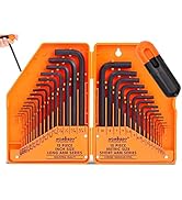 HORUSDY 30-Piece Hex Key Set, Allen Wrench Set Inch/Metric MM(0.7mm-10mm) SAE(0.028"-3/8)