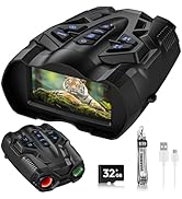 WISHBETY 4K Night Vision Goggles for Adults,10X Zoom Night Vision Binoculars with 1000FT Infrared...