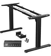 HUANUO Standing Desk Frame with 220lbs Powerful Brushless Motor, Double Crossbeam Structure, Thic...
