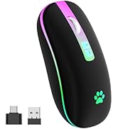 KARFUN Wireless Mouse, Backlit LED Portable Slim Computer Mouse for Laptop, PC, Computer, MacBook...