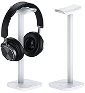 MANMUVIMO Headphone Stand, Desktop Headset Holder Heavy Base Desk Earphone Stand Aluminum Gaming ...