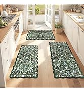 Yamaziot Anti Fatigue Kitchen Rugs Set of 3 - Boho Non Slip Waterproof Kitchen Mats for Floor, Bo...